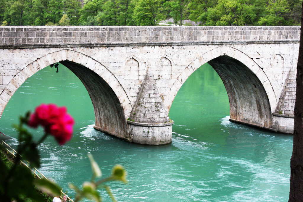 Famous bridge od the river Drina in Visegrad